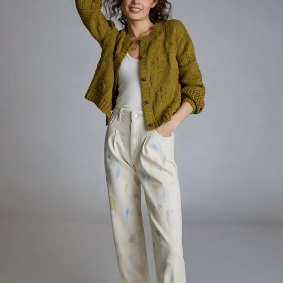 ISO Pilcro Textured Puff Sleeve Diana Cardigan - Picture 2 of 4